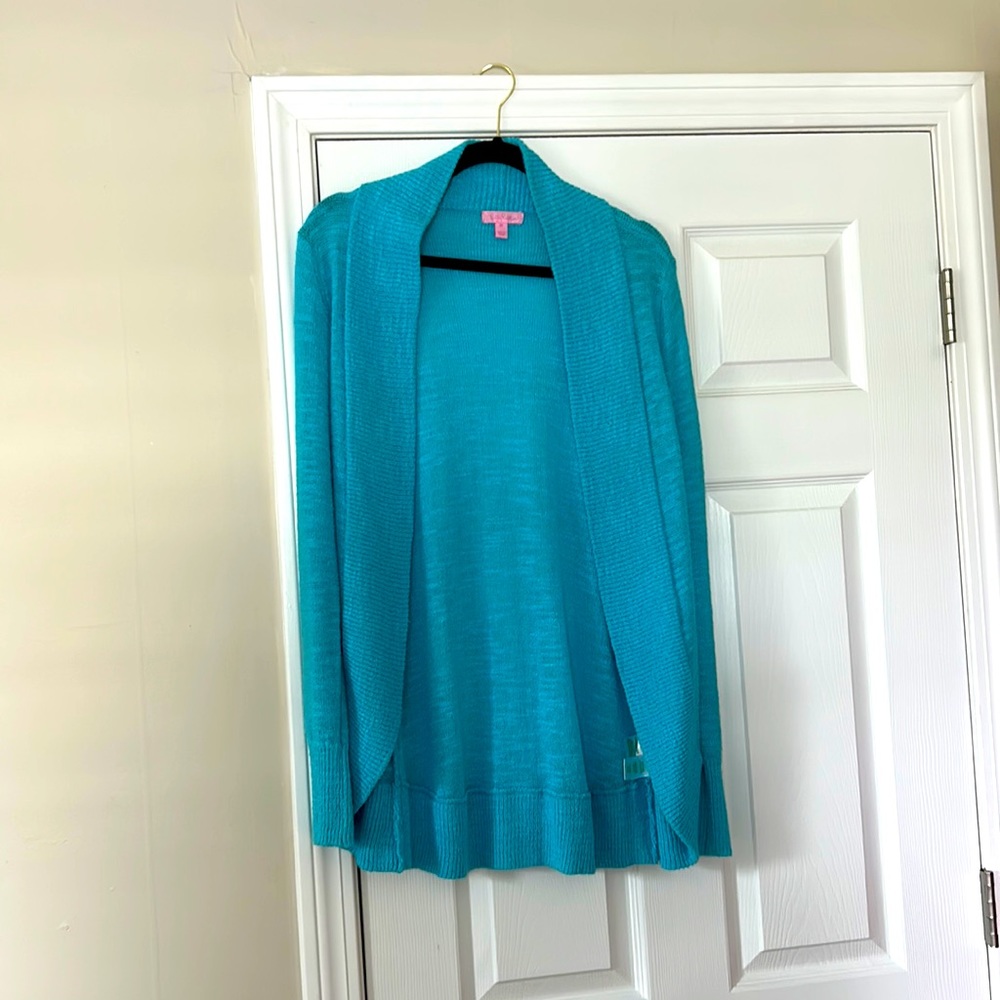 Lilly Pulitzer shawl style sweater, size medium like new